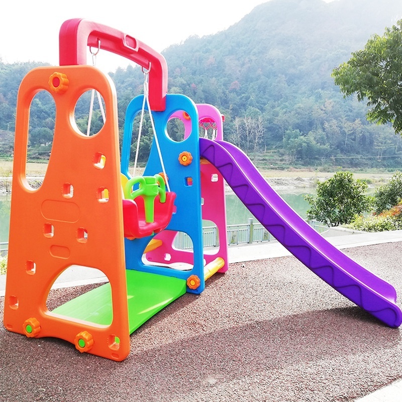 2023 Children's Indoor Plastic Slide-Thickened Toy Home Multi-function Children Combination Slide With Swing Set