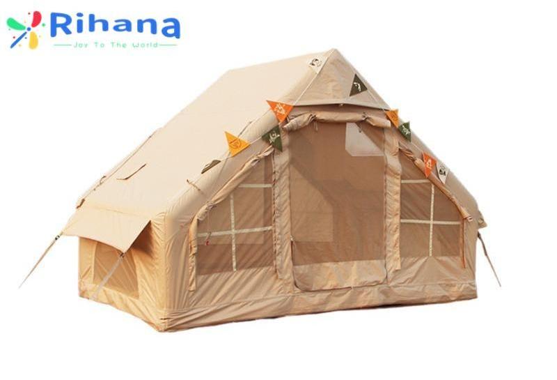 2024 Hot Sale 3-4 Person Glamping Inflatable Camping Tent Inflatable Tent Outdoor Camping Waterproof Family Tent