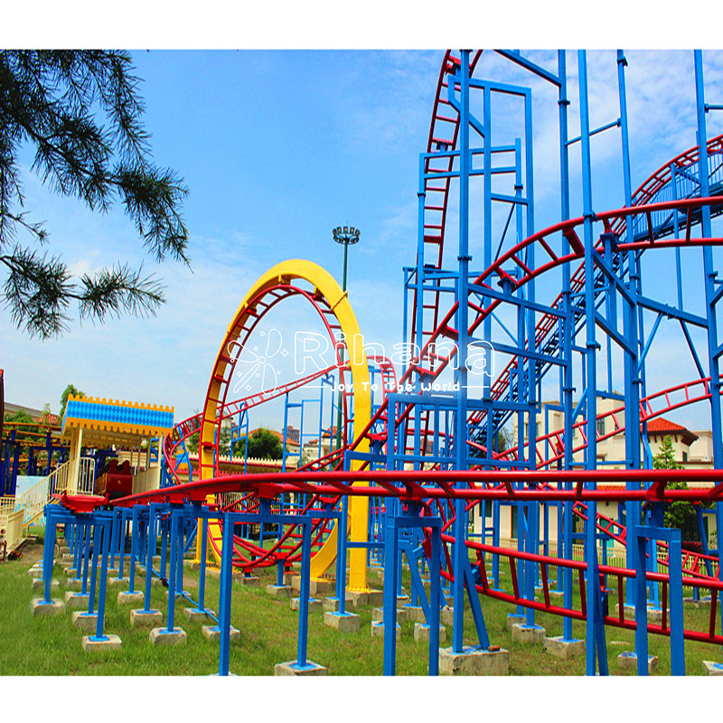 Unique Design Large overlapping roller coaster amusement park ride manufacturer thrill zip line roller coaster