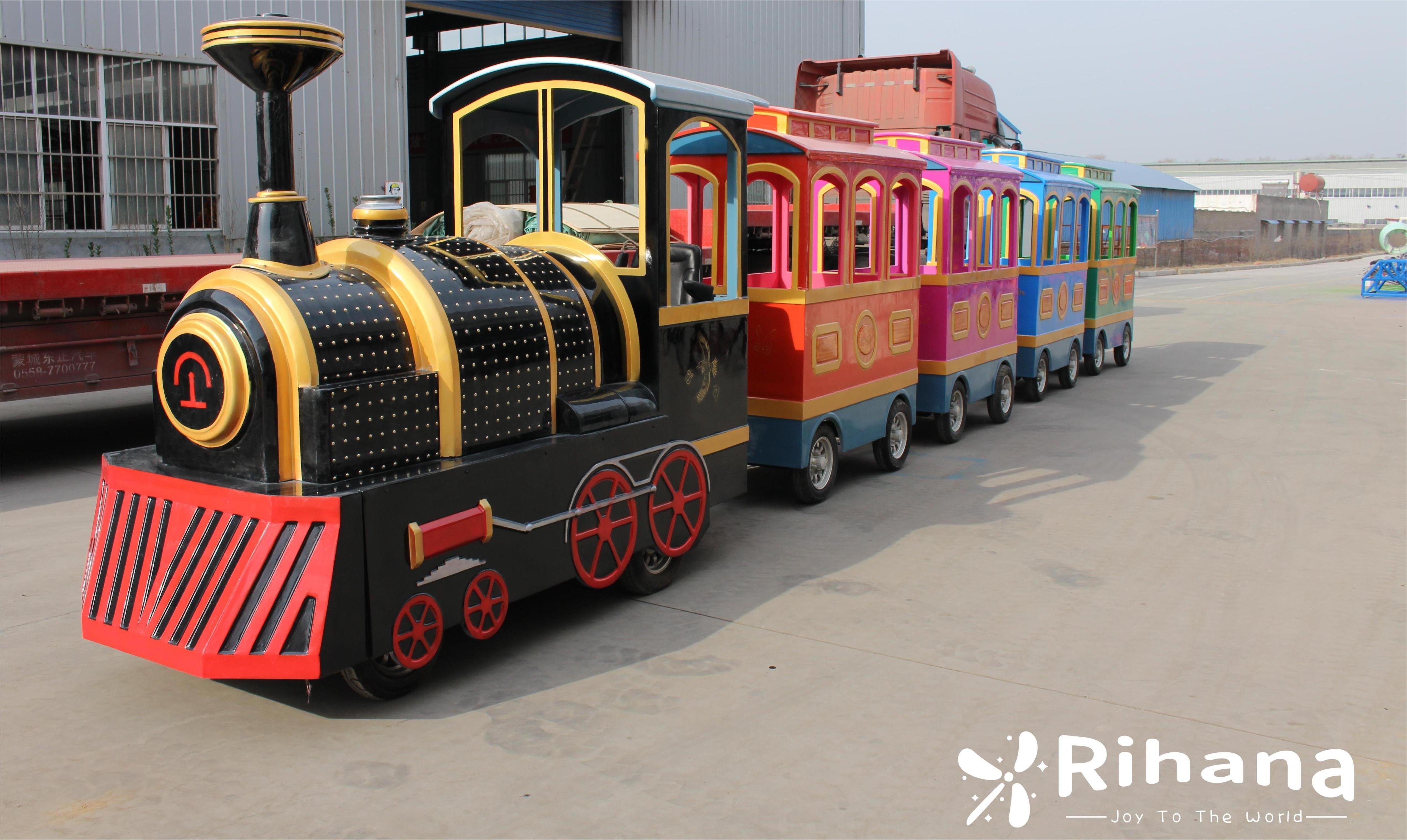 Top Seller Manufacture Amusement Park Children Electric Train Trackless Kids Train  For Sale