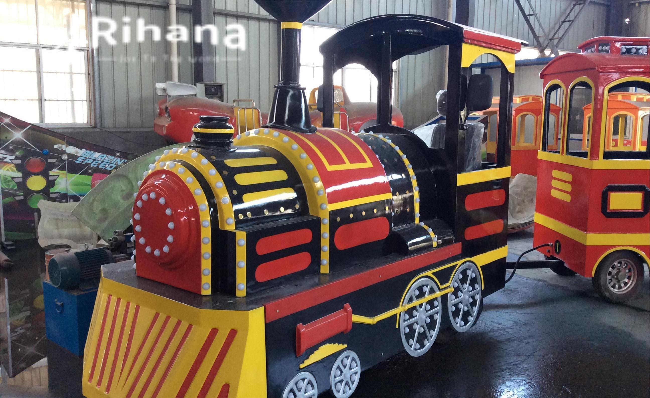 Top Seller Manufacture Amusement Park Children Electric Train Trackless Kids Train  For Sale