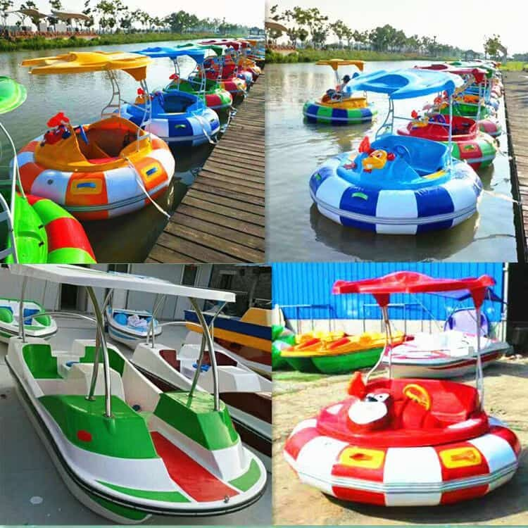 Water Play Equipment Kids Adults Games Inflatable Bumper Car Laser Electric Bumper Boats For Sale