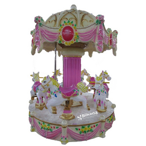 2023 New Type Kiddie Rides Merry Go Round Carousel Horses Customized 1 Set Playground Galvanized Steel and Fiberglass For Sale