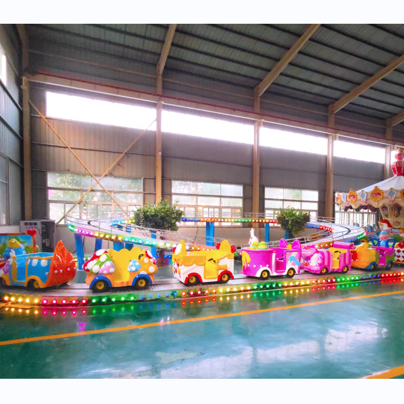 2023 Hot Sale Funfair Equipment Track Train Mini children's Roller Coaster For Sale Funfair Rides