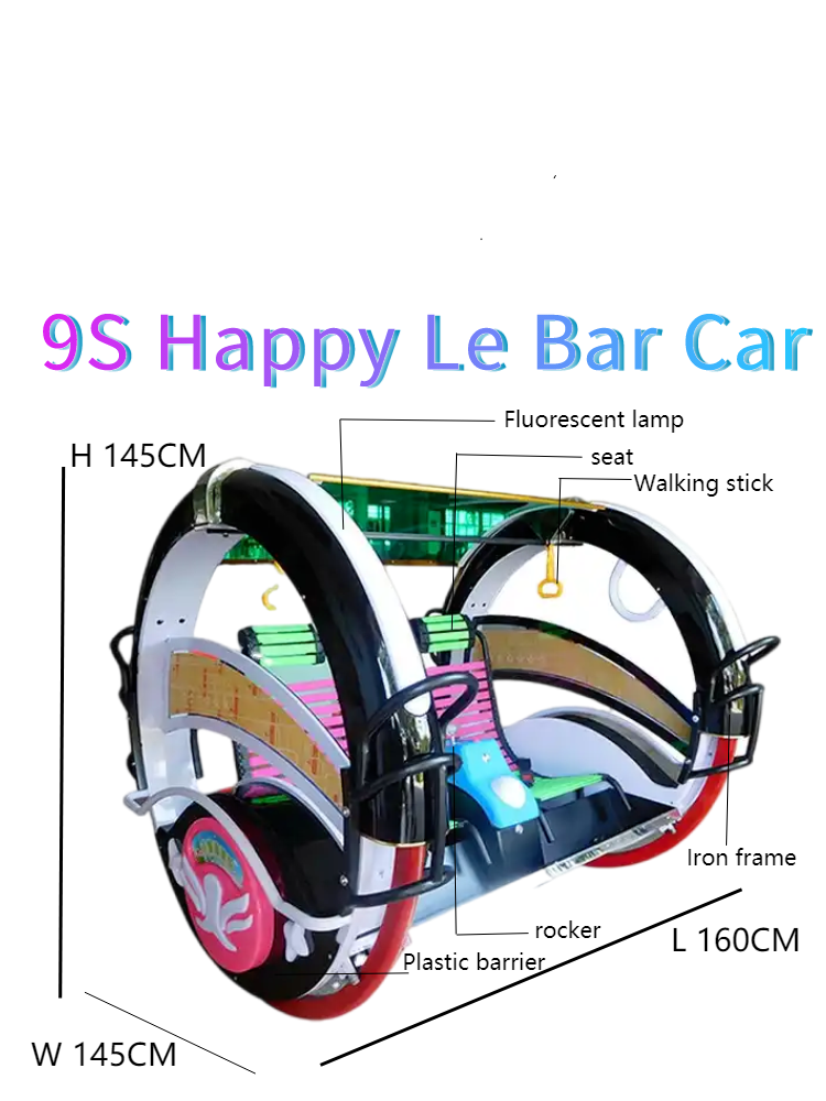 2023 Amusement Park Rides New 360 Degree Rolling Electric Leswing Happy Car/360 Rolling Car/Le Bar Car