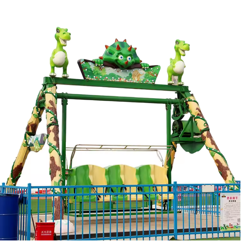 Popular Carnival Outdoor Amusement Park 12 Seats Dinosaur Happy Swing Rides Swing Pendulum Ride