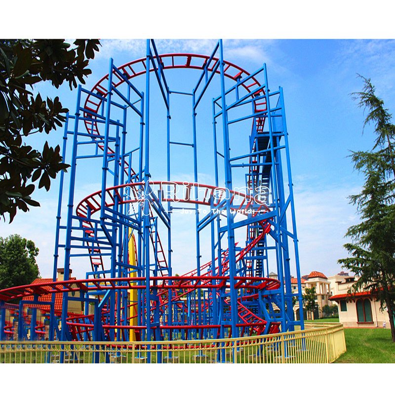 Unique Design Large overlapping roller coaster amusement park ride manufacturer thrill zip line roller coaster