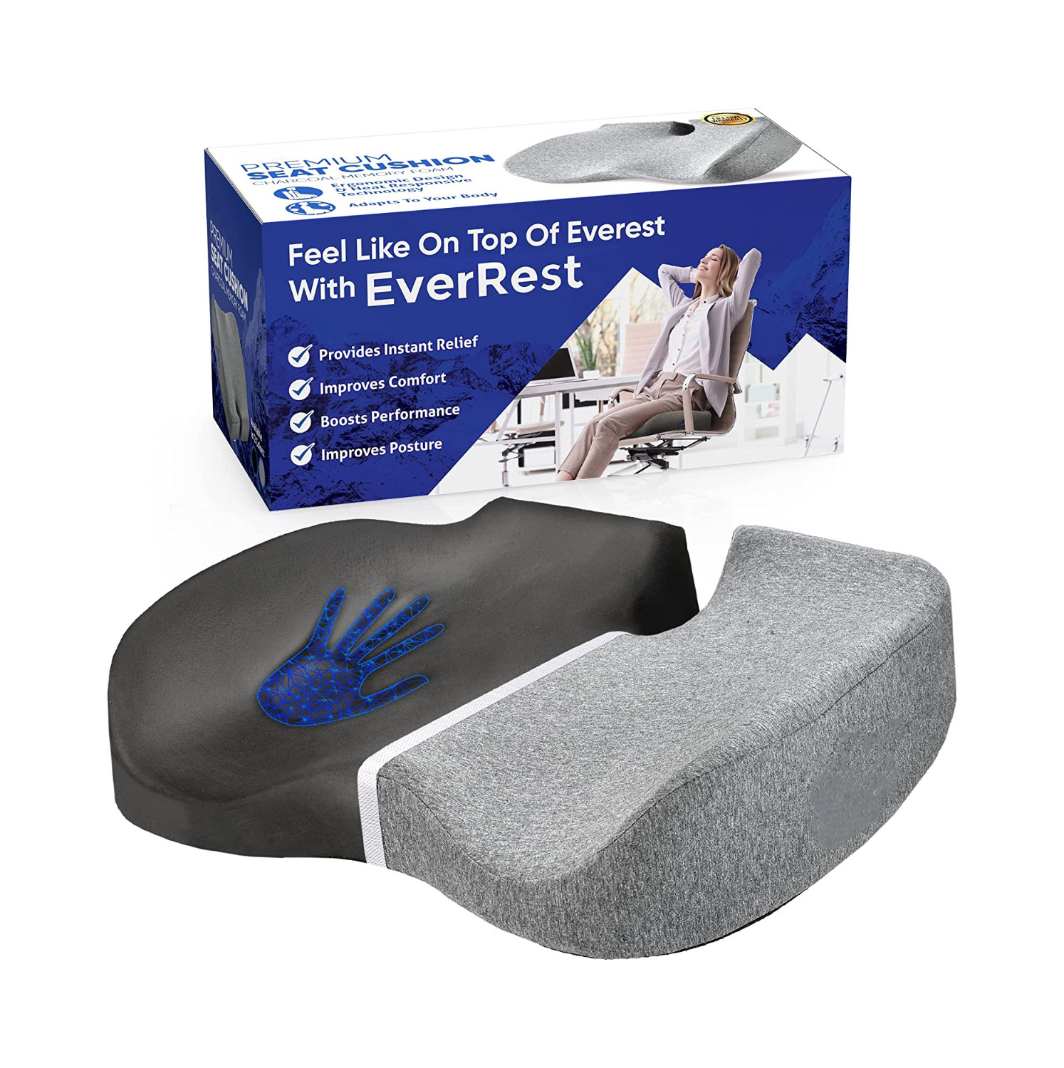 Firm Extra Wide Large Memory Foam Seat Cushion