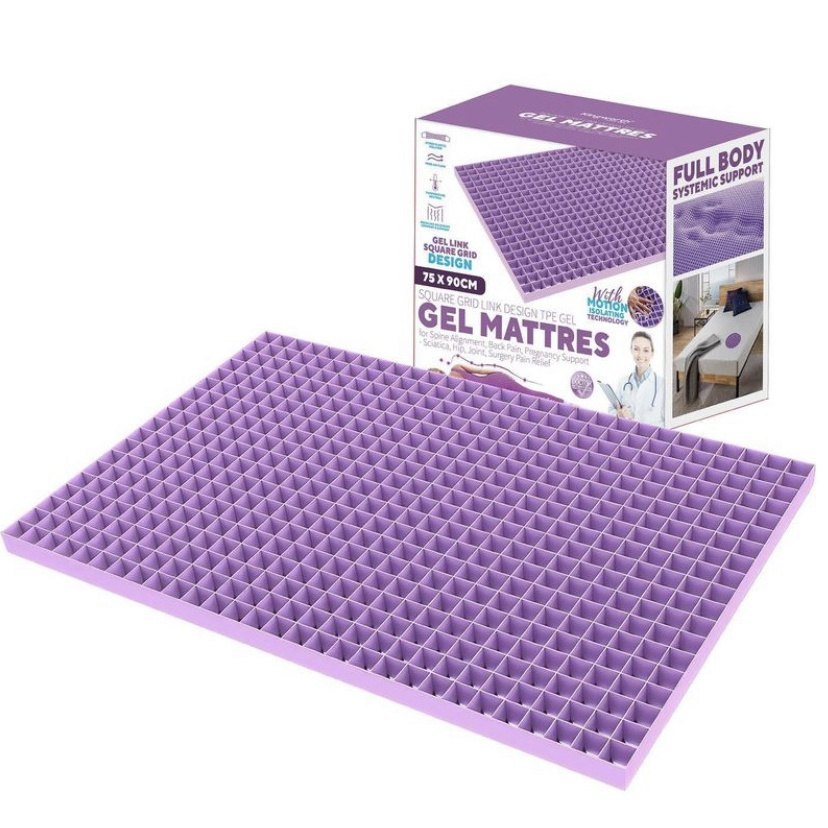 Durable Comfortable Gel Cooling Hyper Elastic Grid Folding TPE Mattress Toppers Queen Size Cooling Tpe Gel Grid Mattress Topper