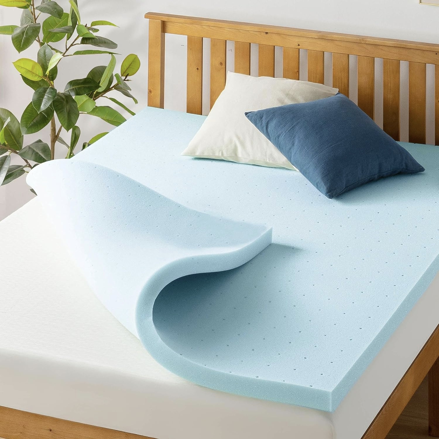 Bed Pressure Release Gel Infused Memory Foam Bed Mattress Topper