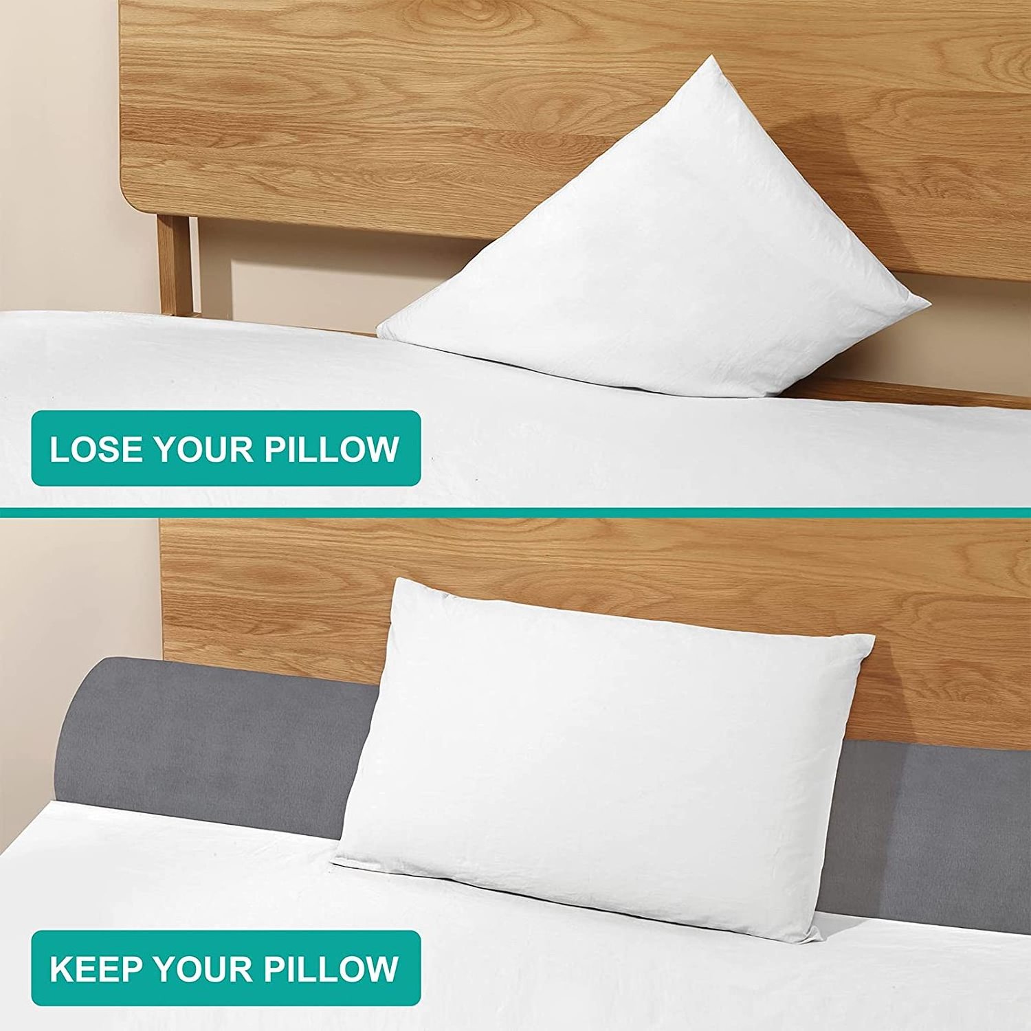 Headboard Pillow Mattress Wedge Bed Gap Filler Between Mattress and Headboard