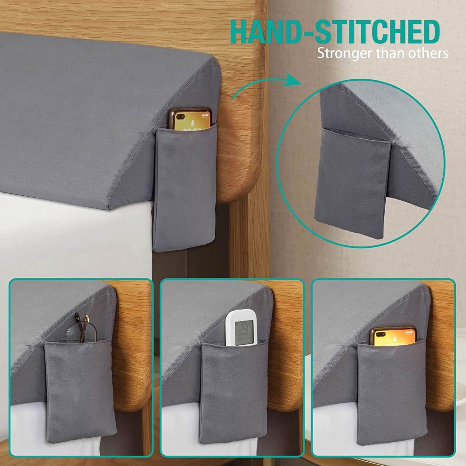 Headboard Pillow Mattress Wedge Bed Gap Filler Between Mattress and Headboard