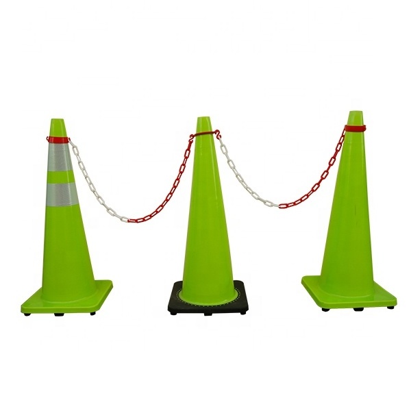 orange green pvc road safety 70cm rubber traffic cone