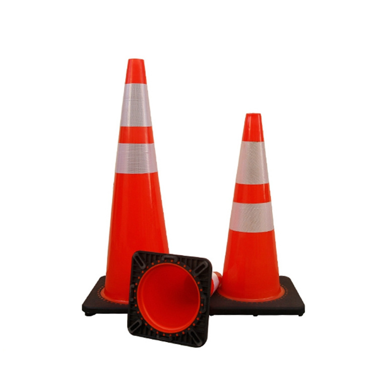 orange green pvc road safety 70cm rubber traffic cone