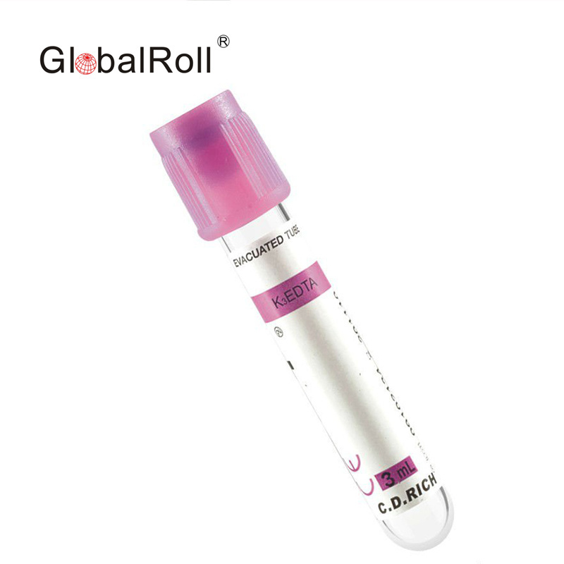 good price purple hat lab 2ml 4ml 5ml 10ml anticoagulant glass pet vacuum edta k2 k3 blood test collection tubes