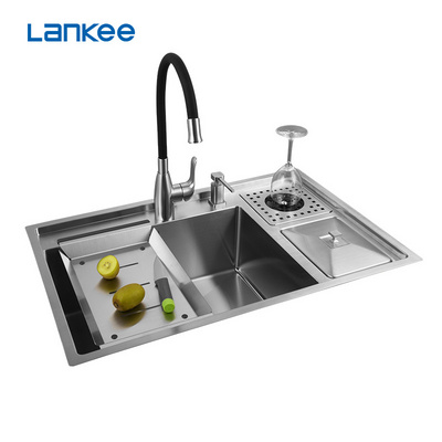 New Style High quality Multifunction undermount bars Sink Kitchen Sink Cup Rinser 304 Stainless Steel Handmade kitchen sinks for