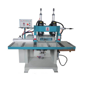 Double heads horizontal mortising machine wooden door lock hole drilling machine