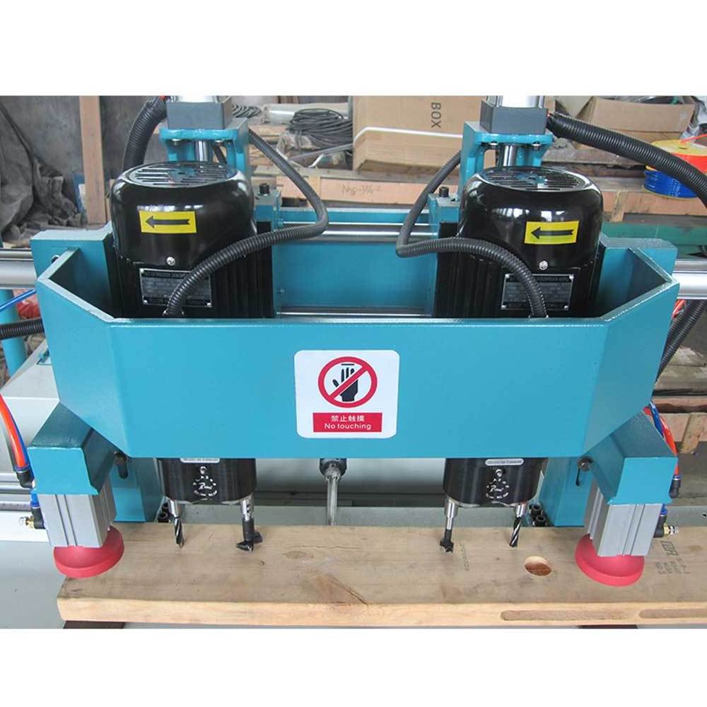 Double heads horizontal mortising machine wooden door lock hole drilling machine