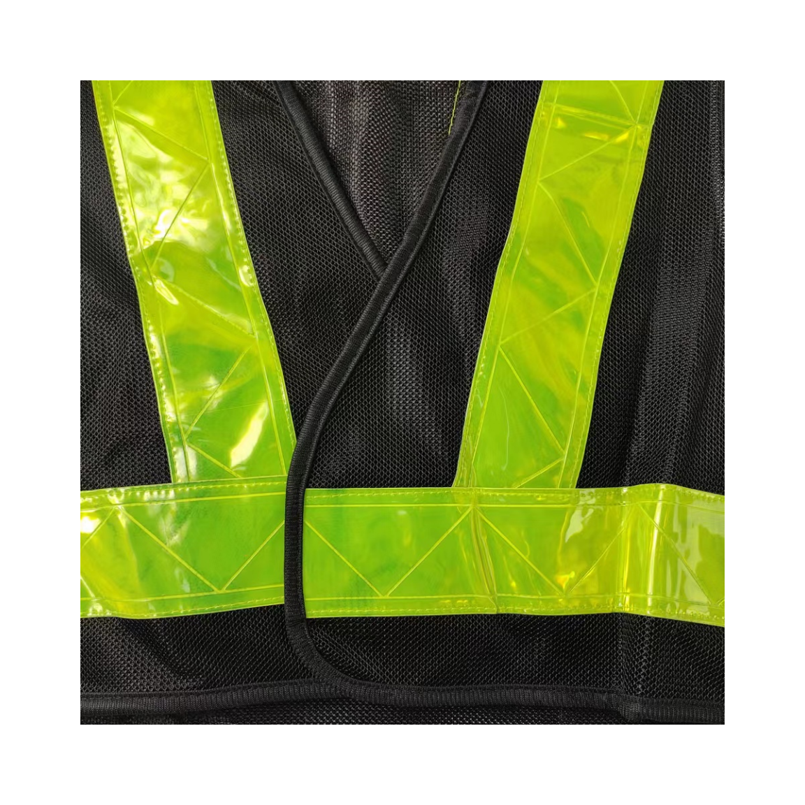 hi vis PVC Reflective Tape High Visibility workwear Three Point Breakaway chaleco seguridad X-back Mesh Safety Vest