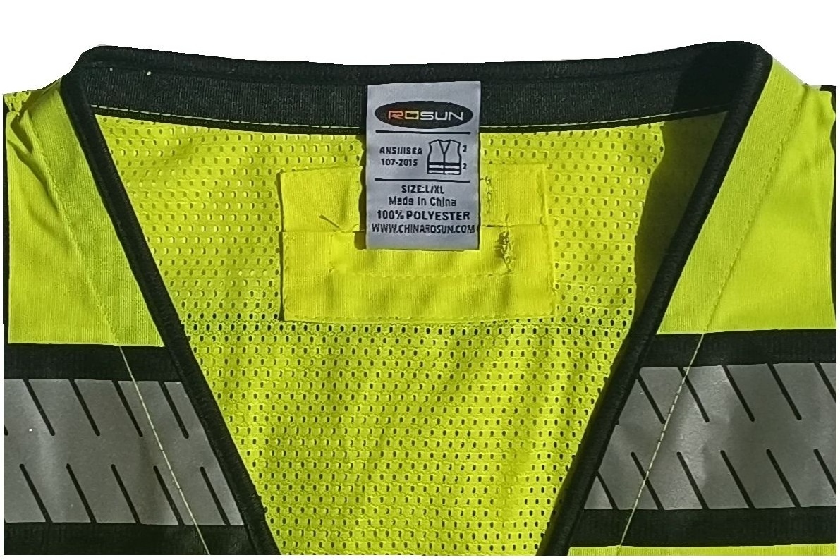 Heavy Duty Workwear Safety Jacket  High Visibility Clothing hi viz reflective ANSI class 2 two-tone solid vest