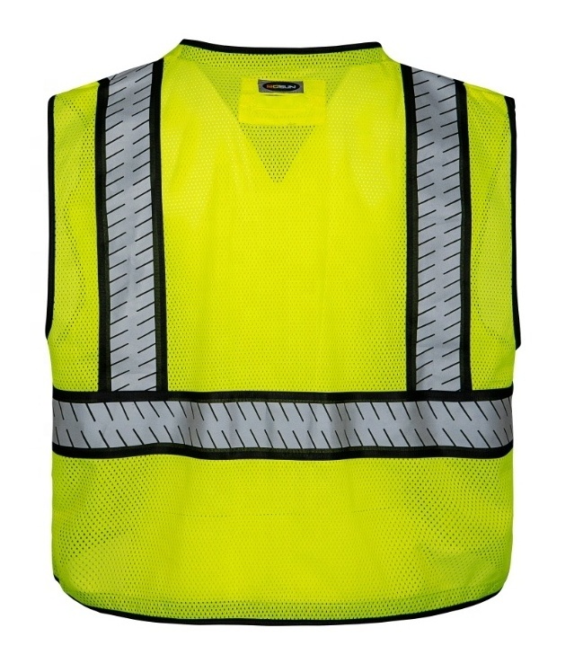 Heavy Duty Workwear Safety Jacket  High Visibility Clothing hi viz reflective ANSI class 2 two-tone solid vest