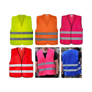 8 colour safety vest construction unisex High visibility viz vest S-5XL hi vis reflective safety vests for men women