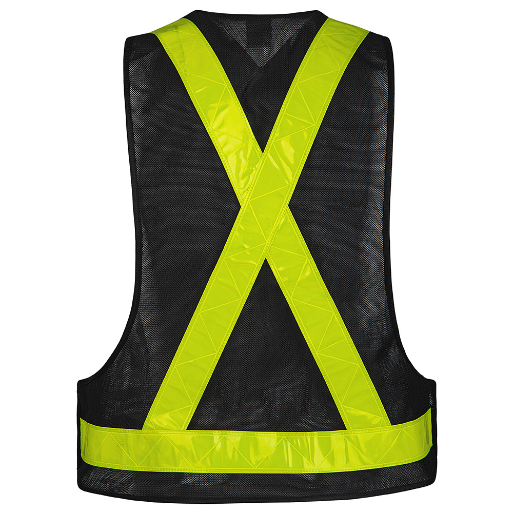 hi vis PVC Reflective Tape High Visibility workwear Three Point Breakaway chaleco seguridad X-back Mesh Safety Vest