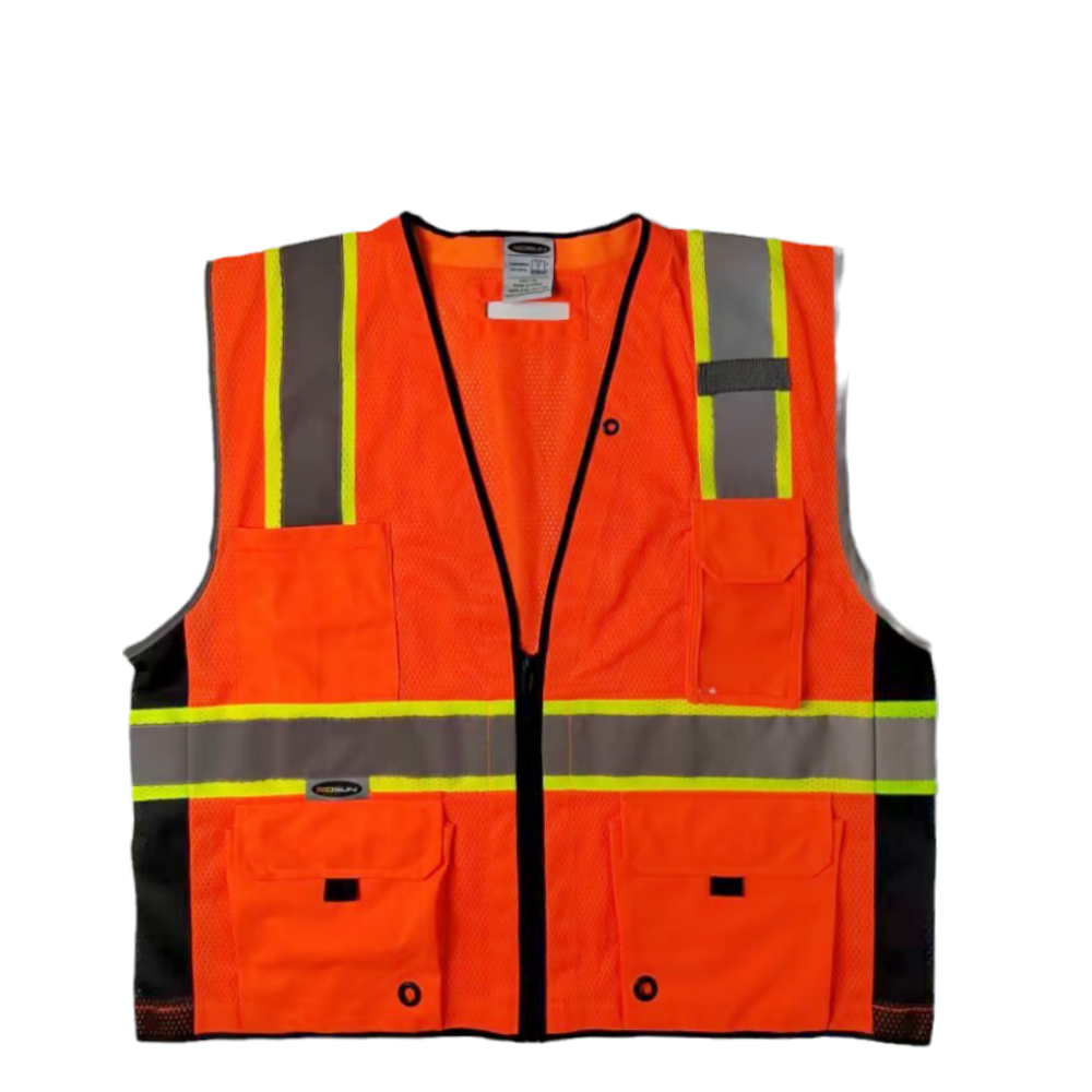 safety vest ANSI Class 2 custom 100% polyester mesh high visibility safety reflecting vests safety vest