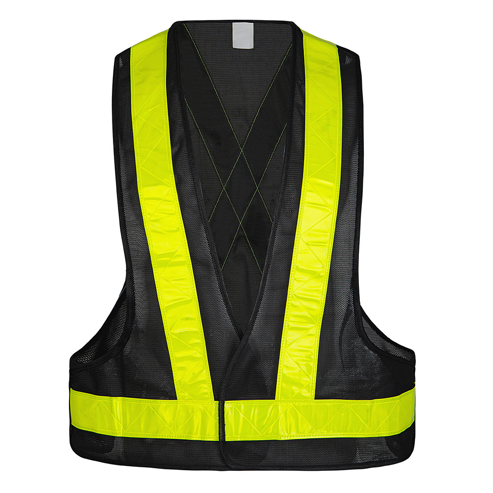 hi vis PVC Reflective Tape High Visibility workwear Three Point Breakaway chaleco seguridad X-back Mesh Safety Vest