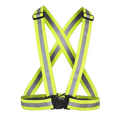 hi vis Lightweight Night Riding Cycling Running High-Visibility Reflective Elastic Safety Belt Vest