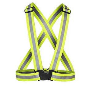 hi vis Lightweight Night Riding Cycling Running High-Visibility Reflective Elastic Safety Belt Vest