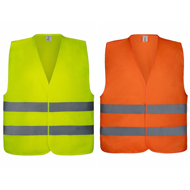 hi viz vest custom logo 120gsm polyester tricot EN ISO20471 fluorescent safety reflective vest cheap chaleco de seguridad adulto