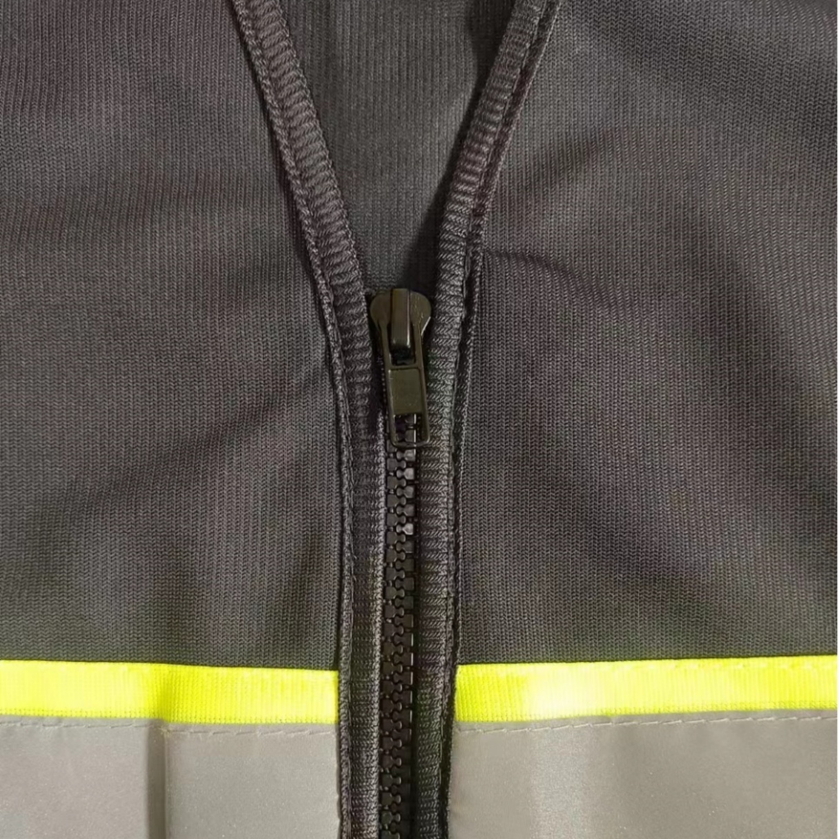 ANSI construction high visibility warning work wear uniform Reflective Hi viz Zipper Multi-Pocket Chaleco Safety Black Vest