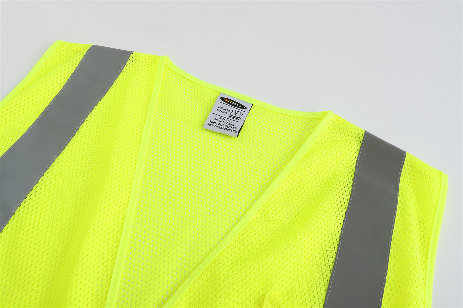 Ansi Class 2 Hi-viz Security Uniform Reflector Tape Safety Reflective Vest with Logo