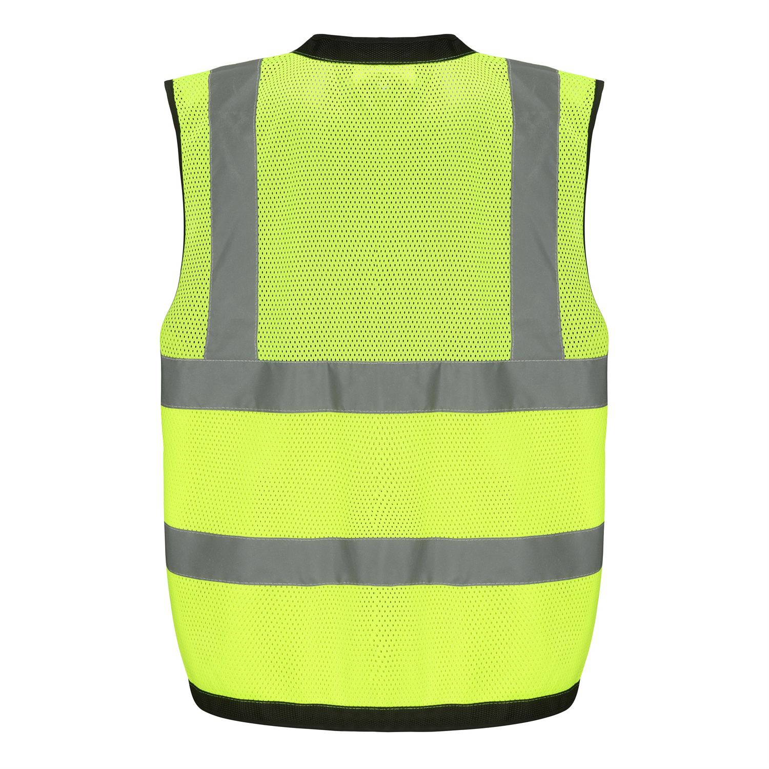 Customized Public Yellow black Reflective Mesh 100% Polyester Policeman Vest security safety high visibility Reflective Vest