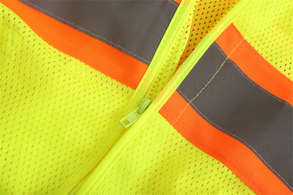 ANSI class 3 adult short sleeve vest two tone reflective vests 5 point breakaway mesh safety vest