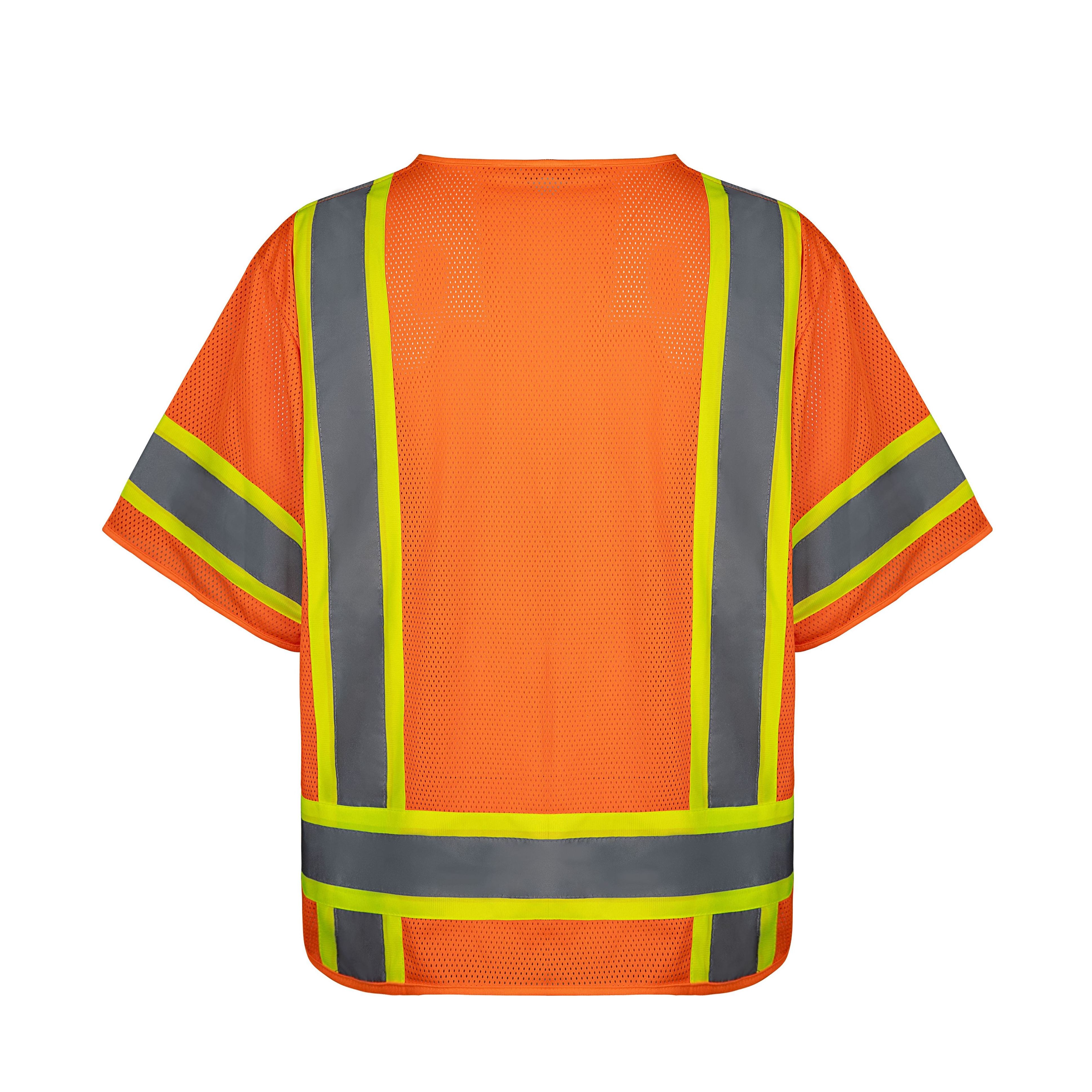 safety vest logo customization high quality multiple pockets ANSI Class 3 Two Tone high visibility safety vest for construction