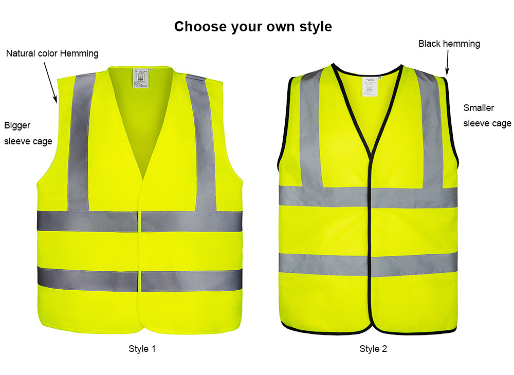 High vis safety work wear construction safety vest reflective work chaleco de caza reflectante hi vis vest