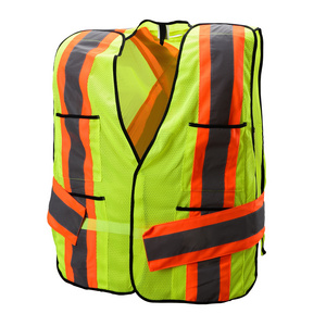 ANSI Class 2 Two-tone Adjustable High Visibility 5 Point Breakaway Mesh Safety Vest Emergency Response Hi Vis Paramedic Vest