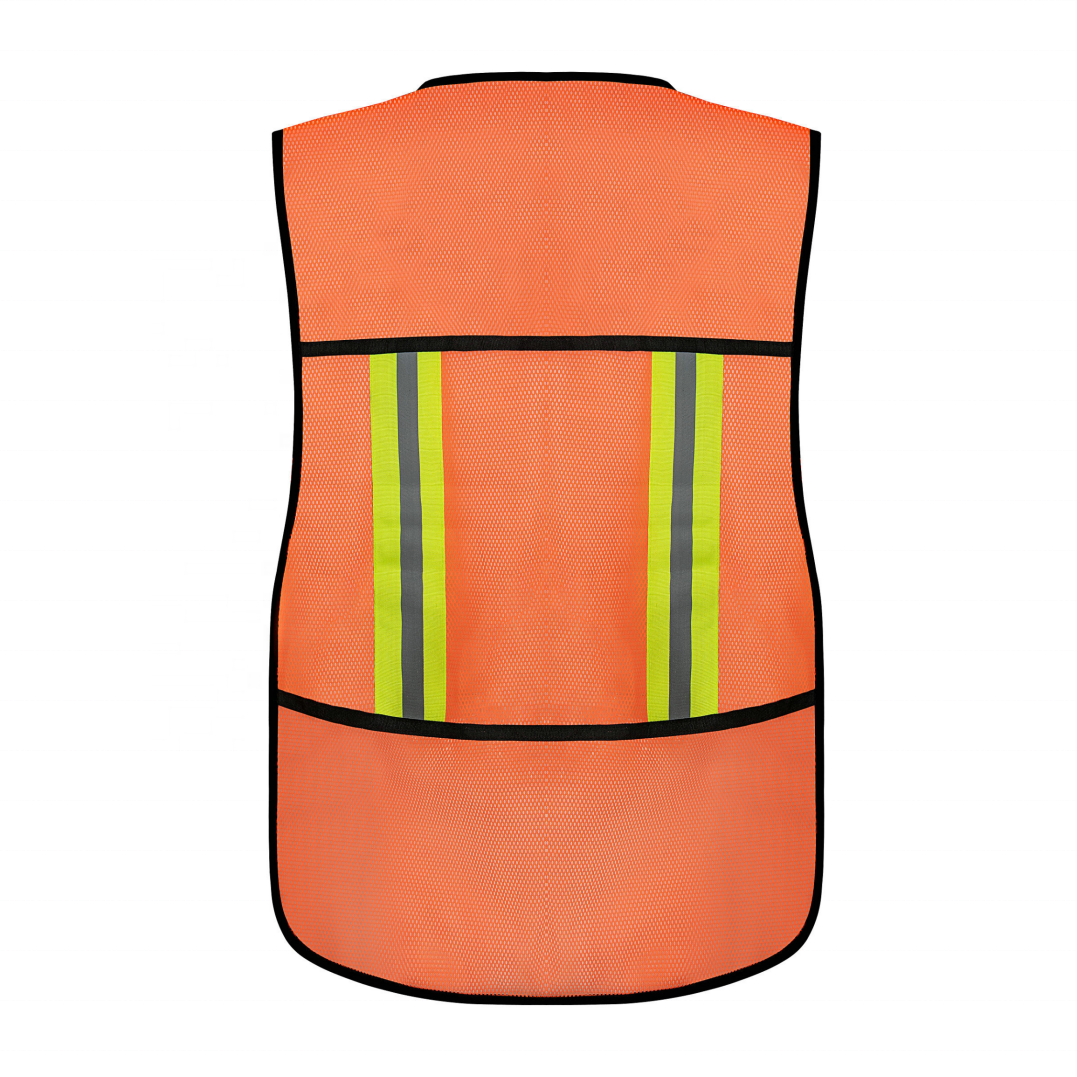 chaleco reflectante fluorescent clothes high visibility reflective safety clothing surveyor breathable vests customized logo