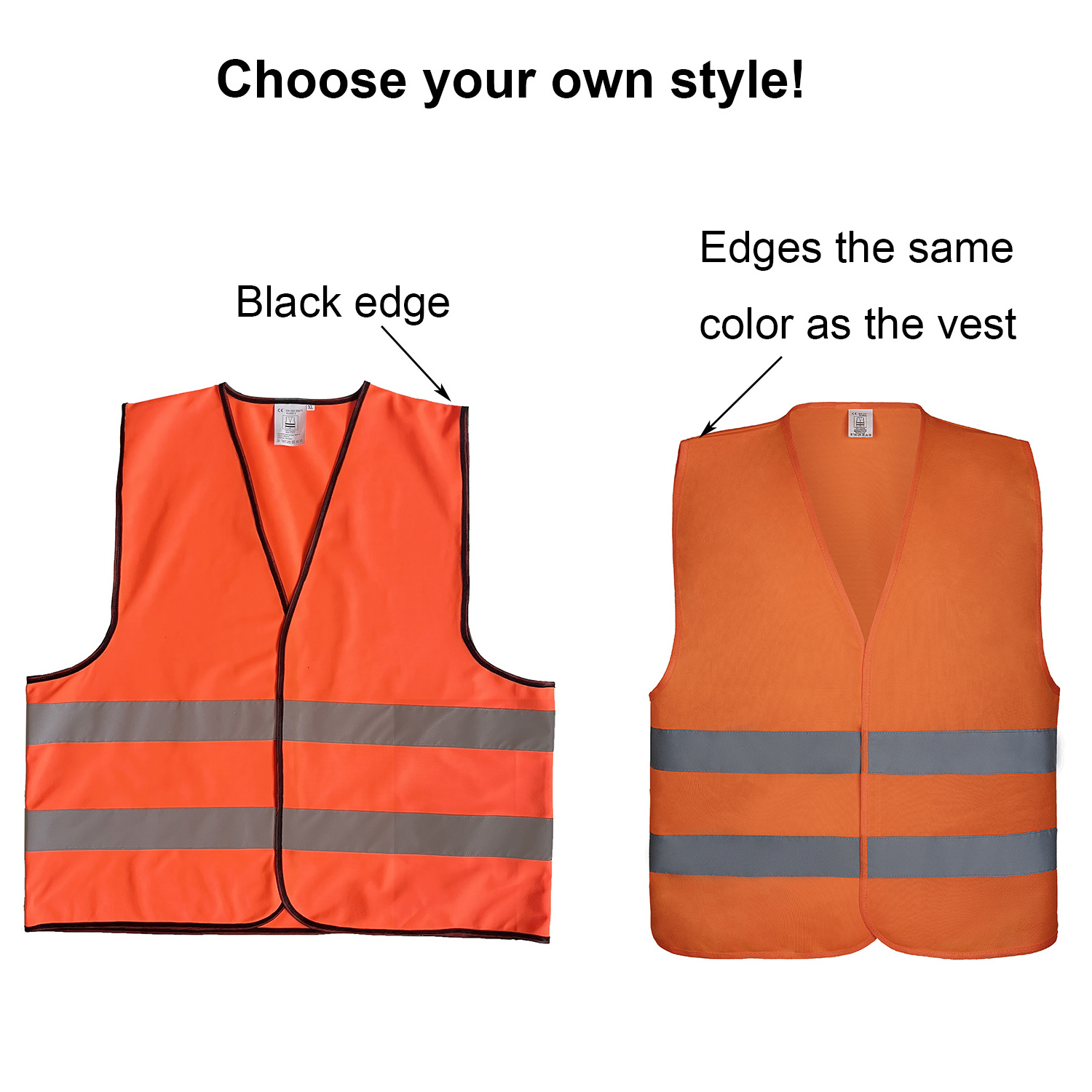 hi viz vest custom logo 120gsm polyester tricot EN ISO20471 fluorescent safety reflective vest cheap chaleco de seguridad adulto