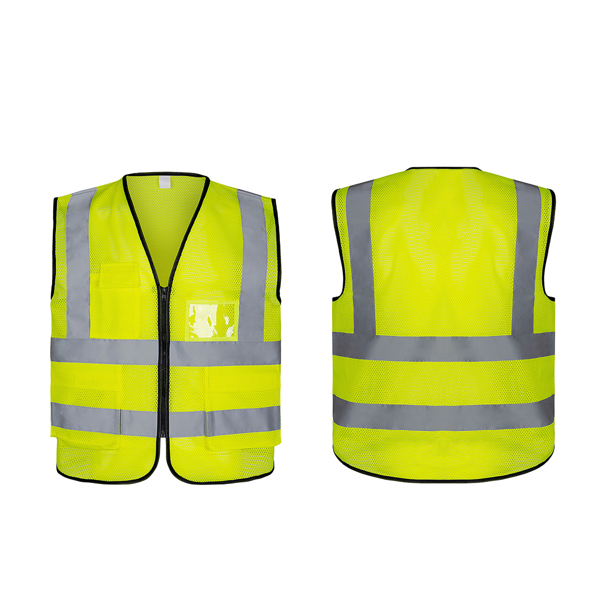 Hi vis workwear Traffic Road Safety Reflective Vest Workplace Safety 100% Polyester Knitted Fabric Safety Vests