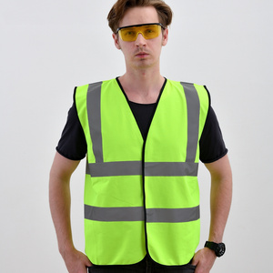 safety vest custom logo EN ISO 20471 120G polyester multi colors high visibility safety vest yellow hi viz waistcoat for men