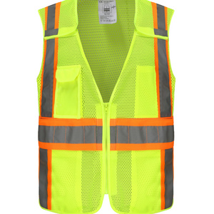 Safety vests work vests Reflective Shirts for Men Orange Strap Mesh Logo Color Tape Material  Gender Male Road