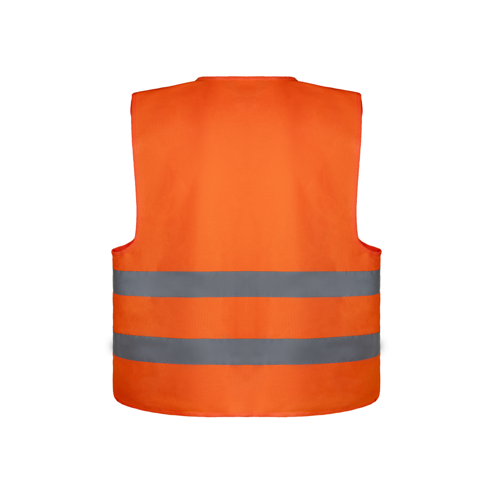 Hi Vis workwear orange safety vest ENISO20471 chaleco reflectante OEM/ODM for construction safety with customized logo printing