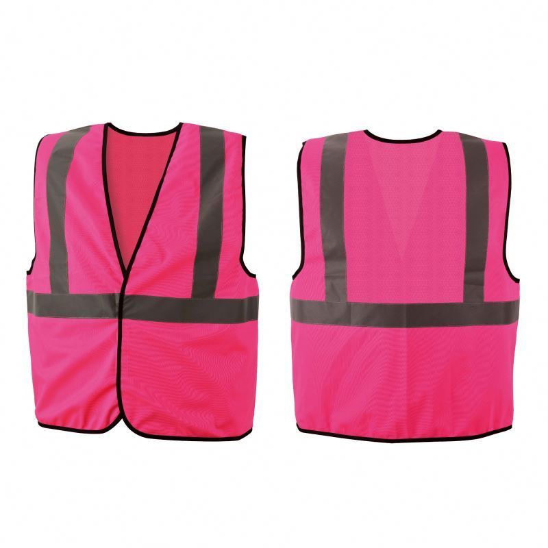 hot -selling pink custom logo multi colors 100% polyester adults safety vest