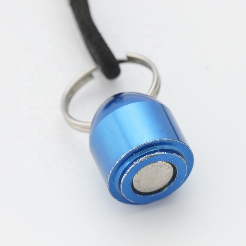 Fishing accessory 1.4KG aluminium magnetic connector with nylon latex filament lanyard