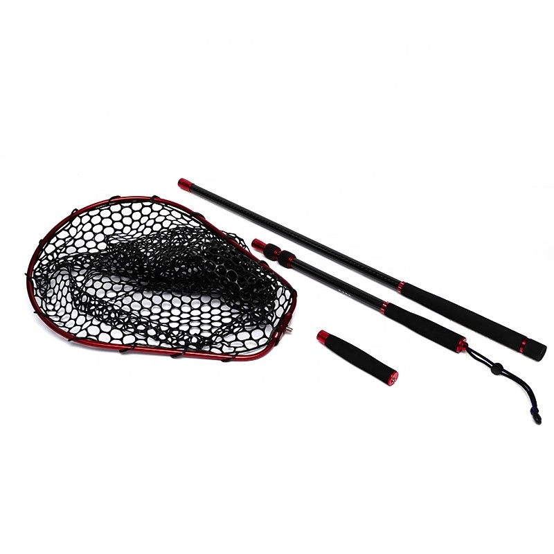 Free Sample Removable Fishing Net Long Handle Telescopic Fish Catching Landing Nets