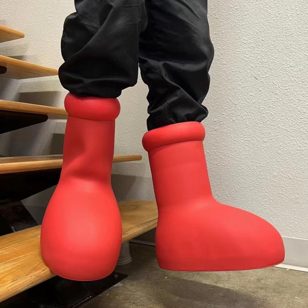 Waterproof Light Weight Quick-Drying Safety Shoes Red Big Boot Creativity Big Red Astro Boy Boot