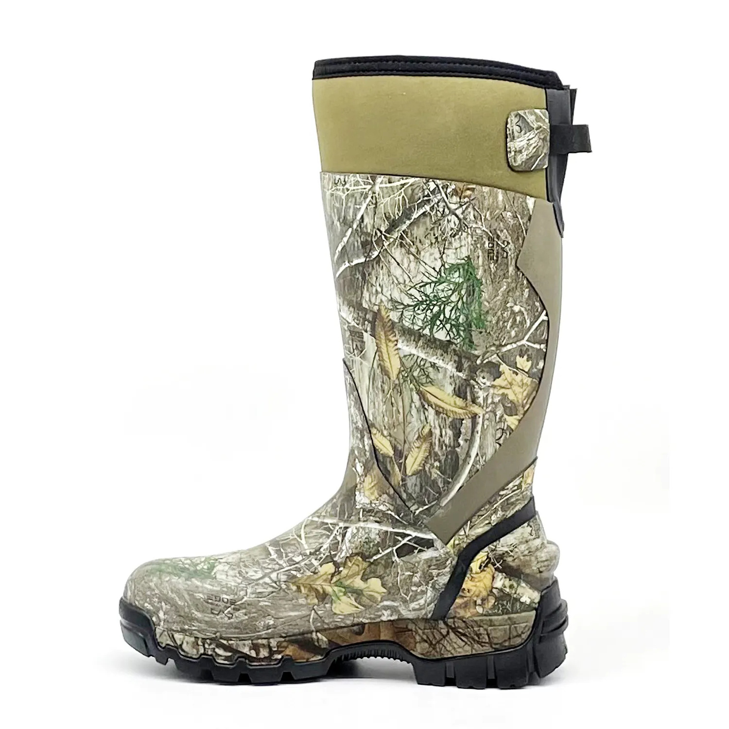 Men half long camouflage neoprene hunting rain boot rubber  boots for hunting